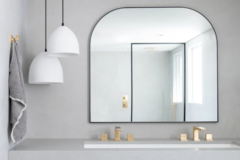 voorbeeld gipswand badkamer